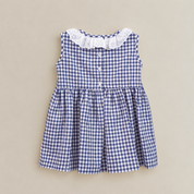 VESTIDO VICHI BORDADO PV26 (CUADROS BORDADO A MANO)