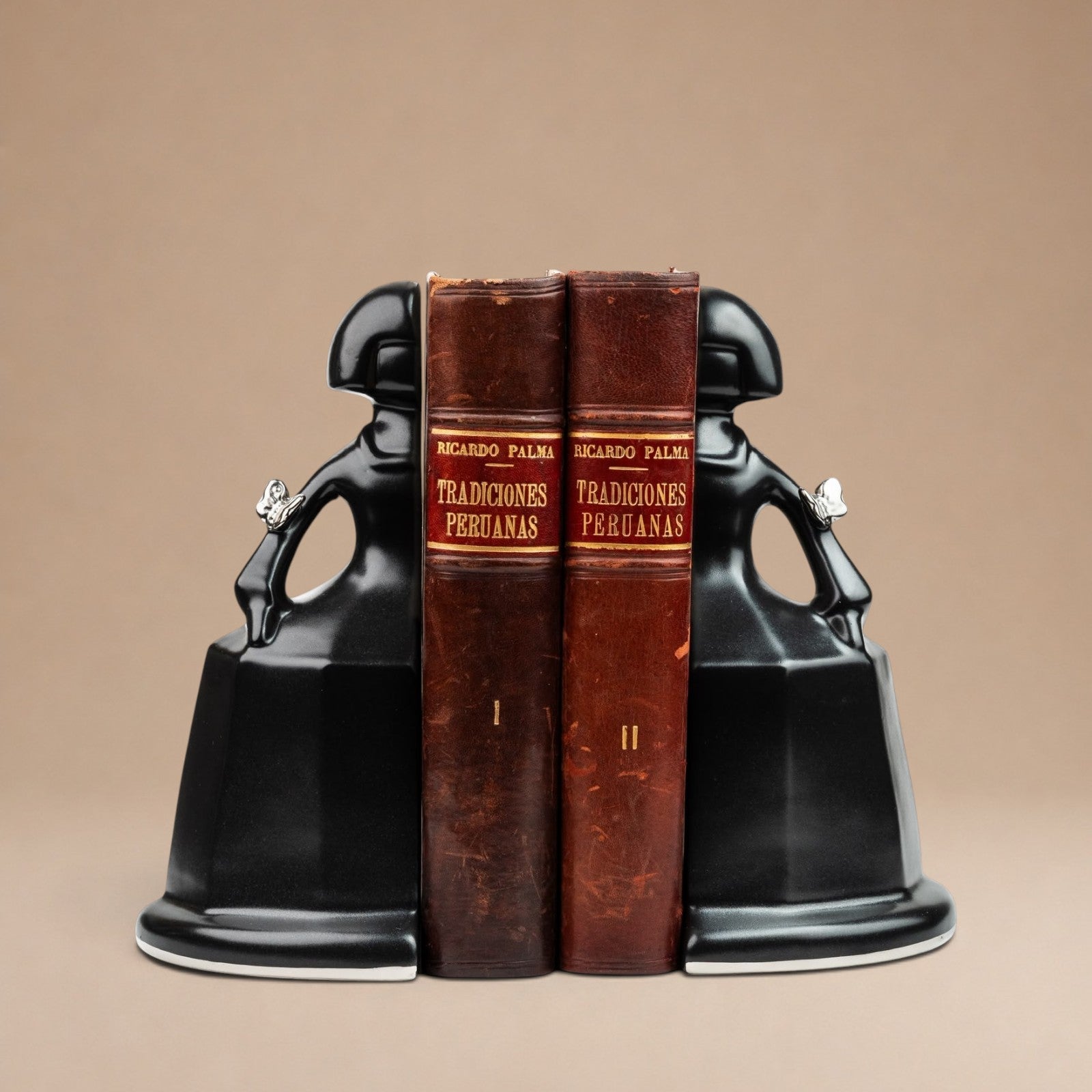 Book End de Meninas con Mariposas en Platino