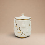 Bombonera de Porcelana de Meninas Miniatura con Oro