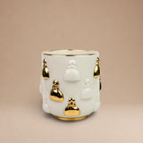 Vela de Porcelana de Meninas Miniatura con Oro