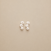 Aretes de 3 Perlas