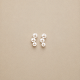 Aretes de 3 Perlas