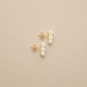 Aretes de 3 Perlas
