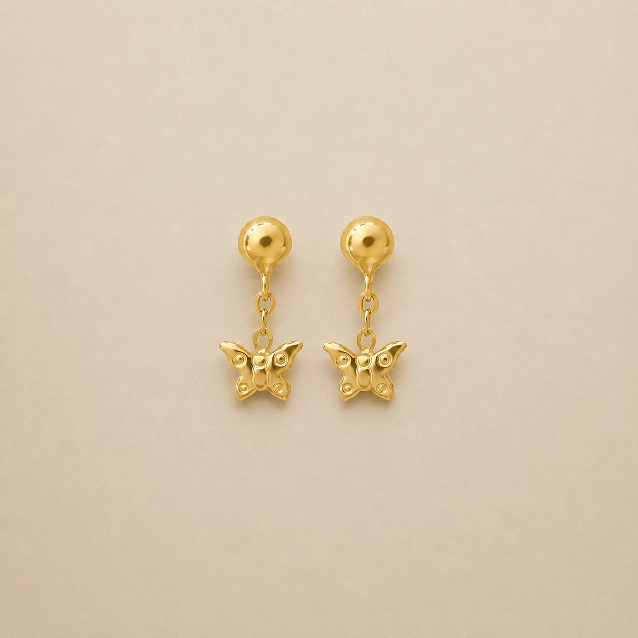 Aretes Mariposa de Oro