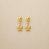 Aretes Mariposa de Oro