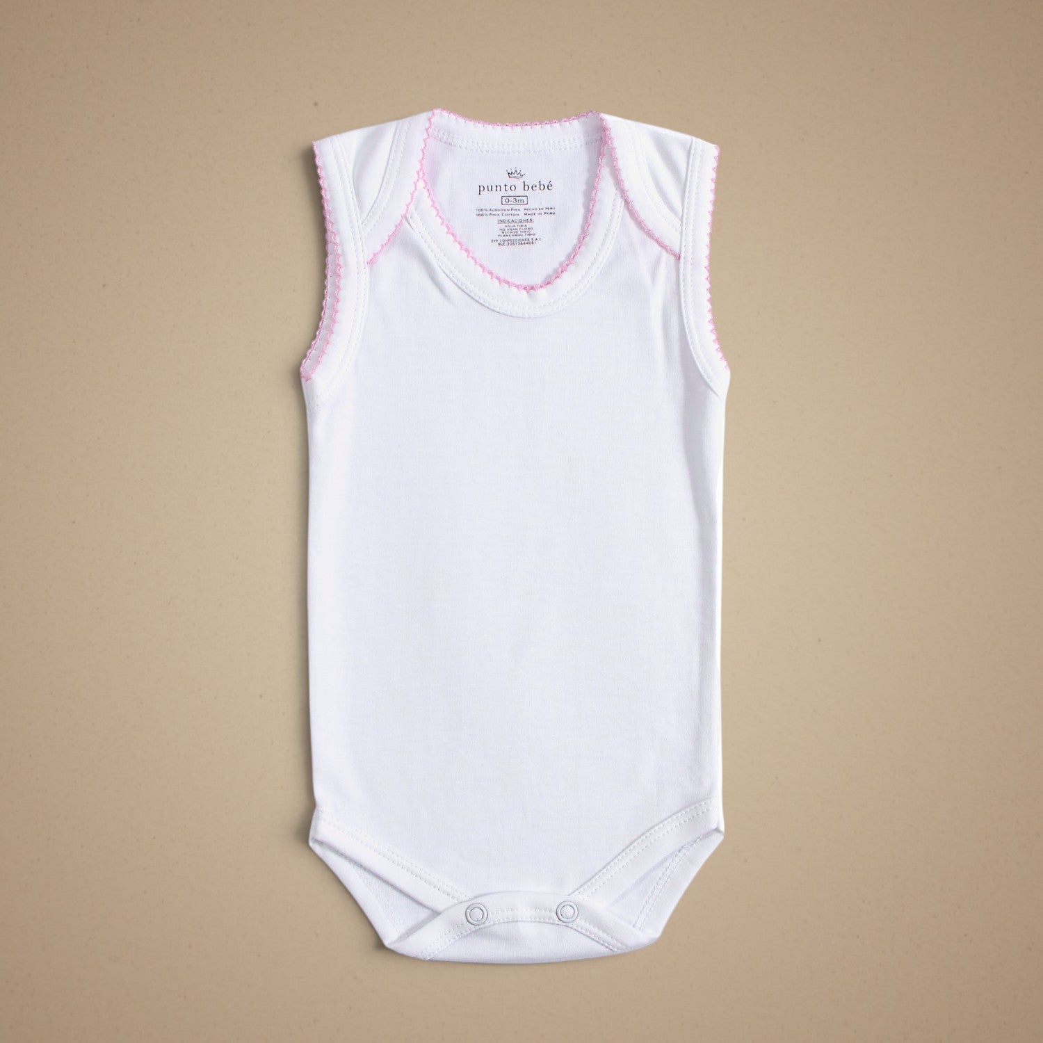 Body Bibidí Picot Rosado