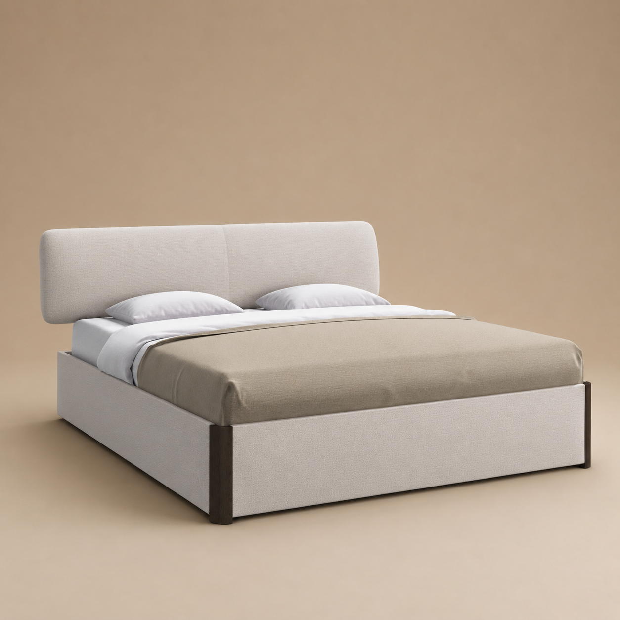 Cama Element Tela Copenhagen Blanca