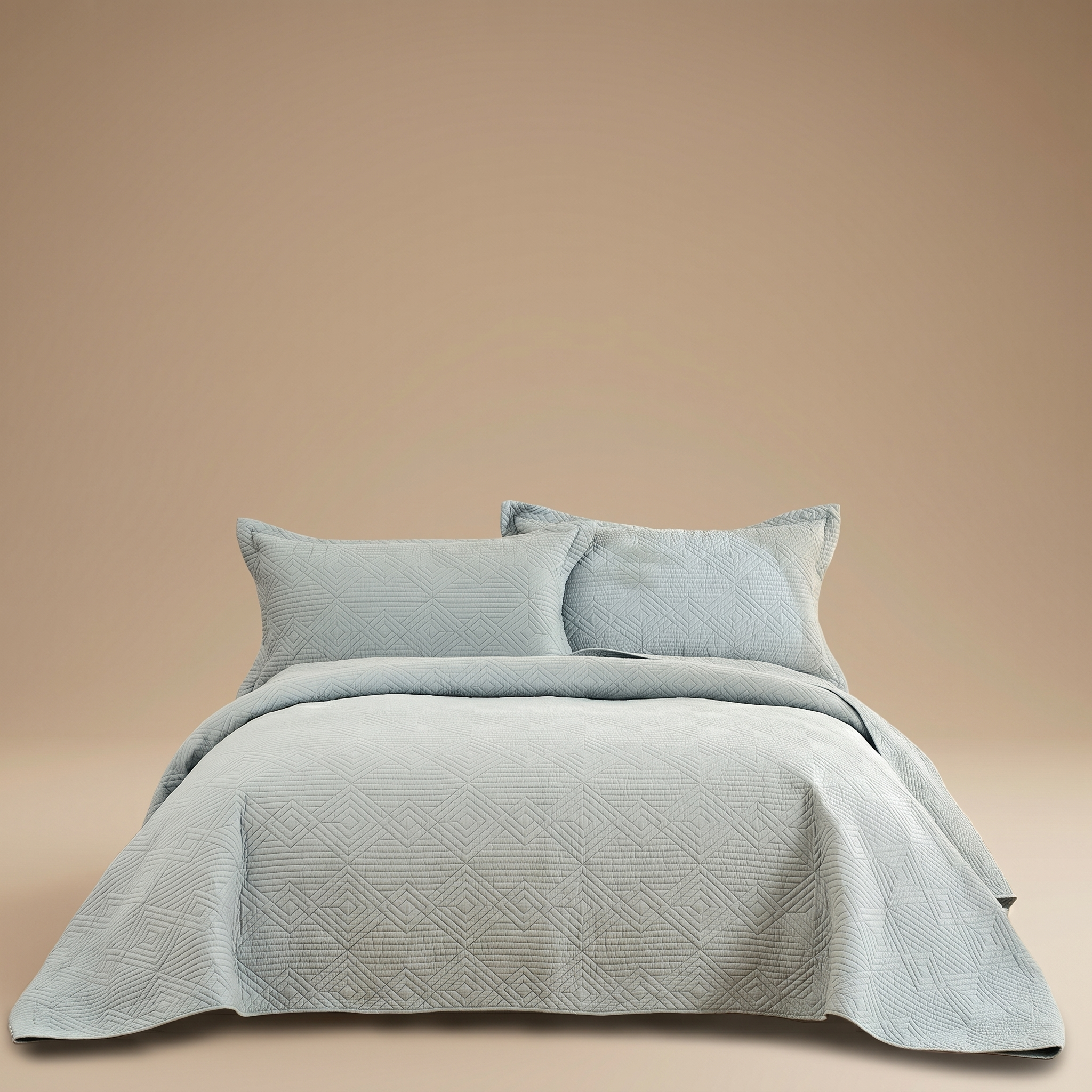 JUEGO DE CUBRECAMA ROMBO LIGHT BLUE KING