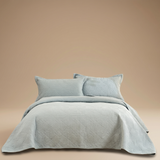 JUEGO DE CUBRECAMA ROMBO LIGHT BLUE KING