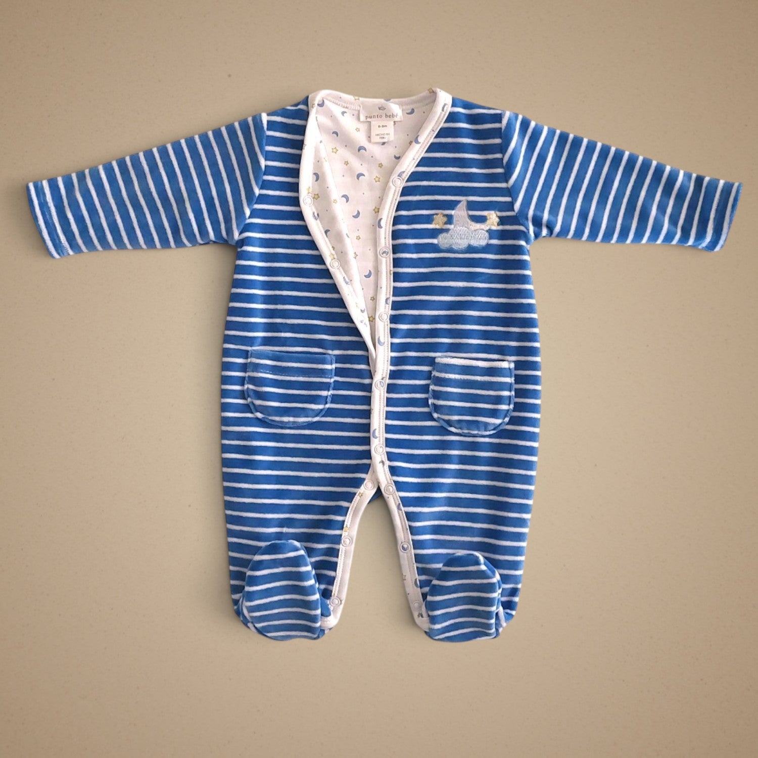 Enterizo Reversible Estrellas Azul