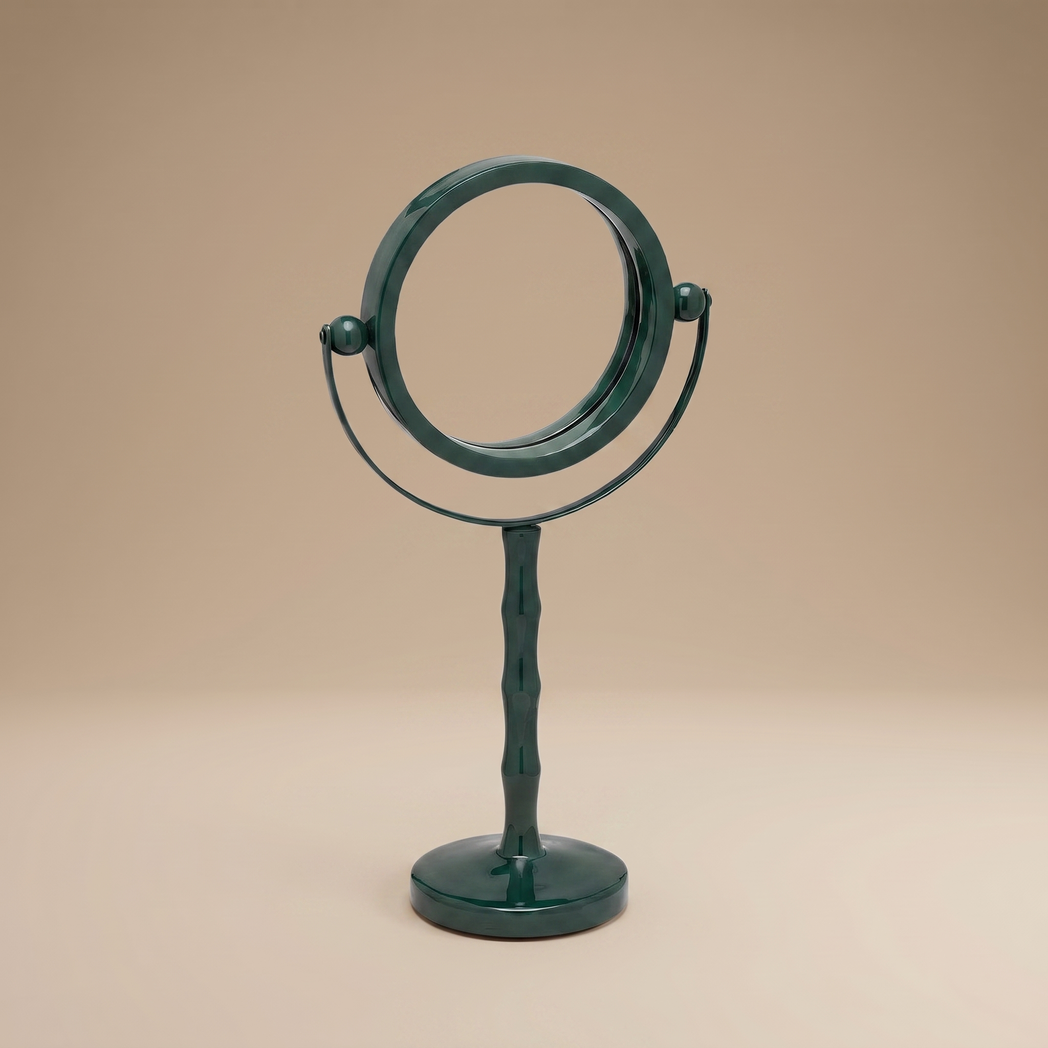 ANNA + NINA - BAMBOO STANDING MIRROR - GREEN