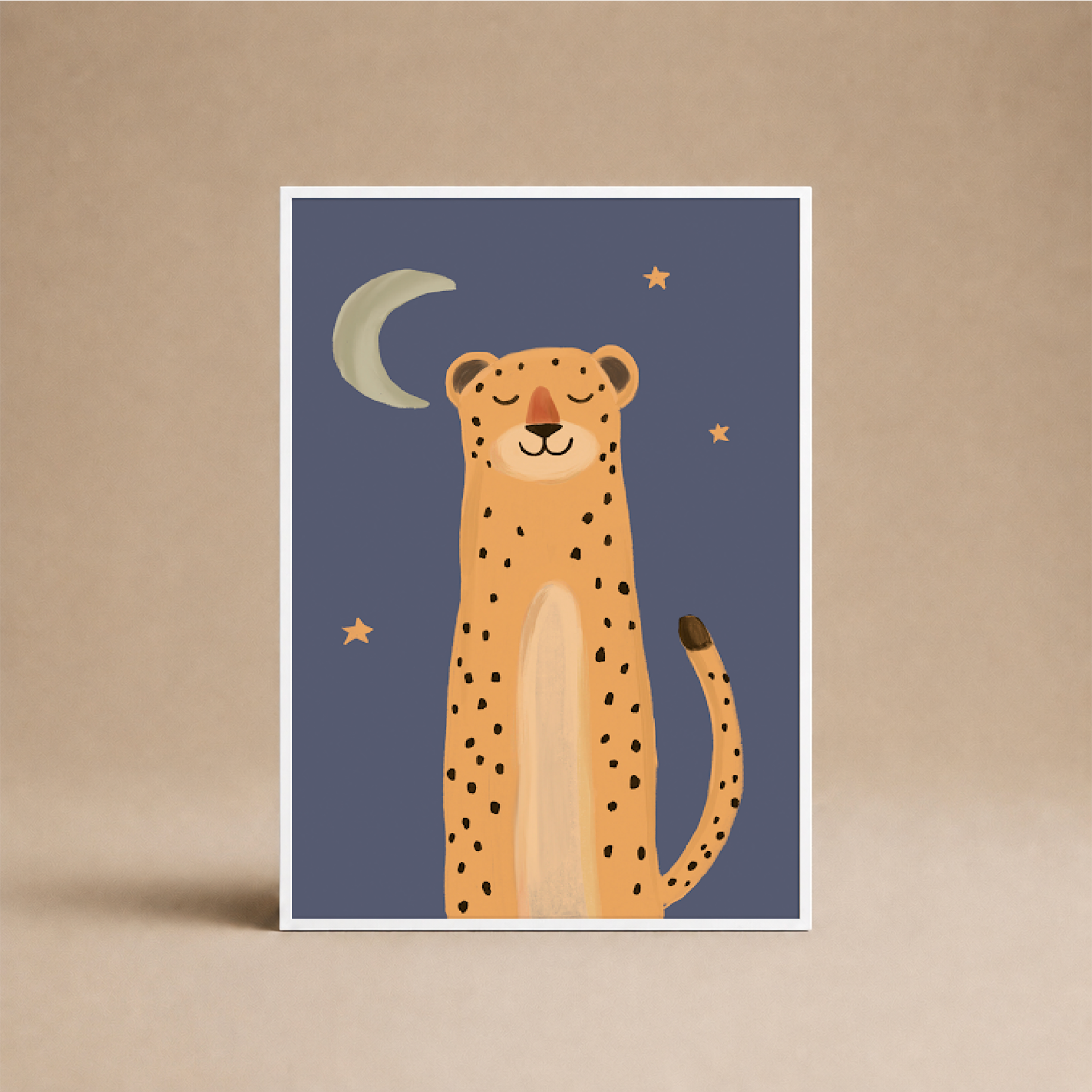 GATO - LEOPARDO CON LUNA