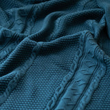 MANTA TRENZAS 150 X 120 CM BLUE CORAL