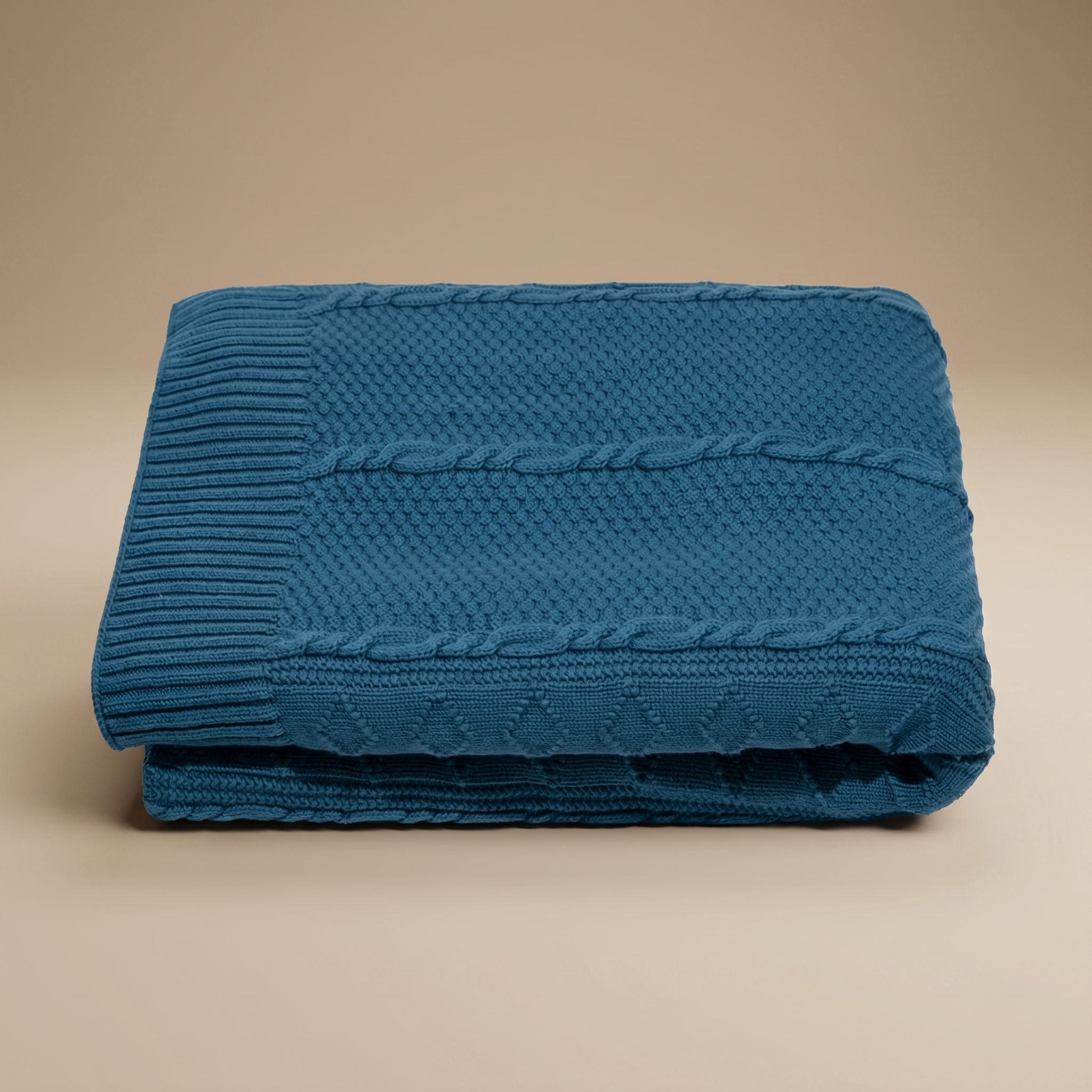 MANTA TRENZAS 150 X 120 CM BLUE CORAL