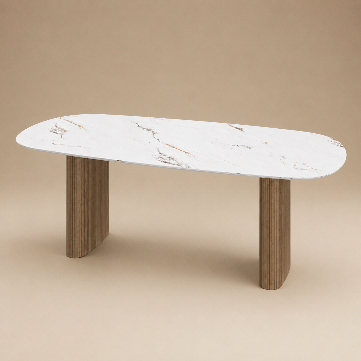 Mesa de comedor Santiago Tablero de Cerámica Blanca