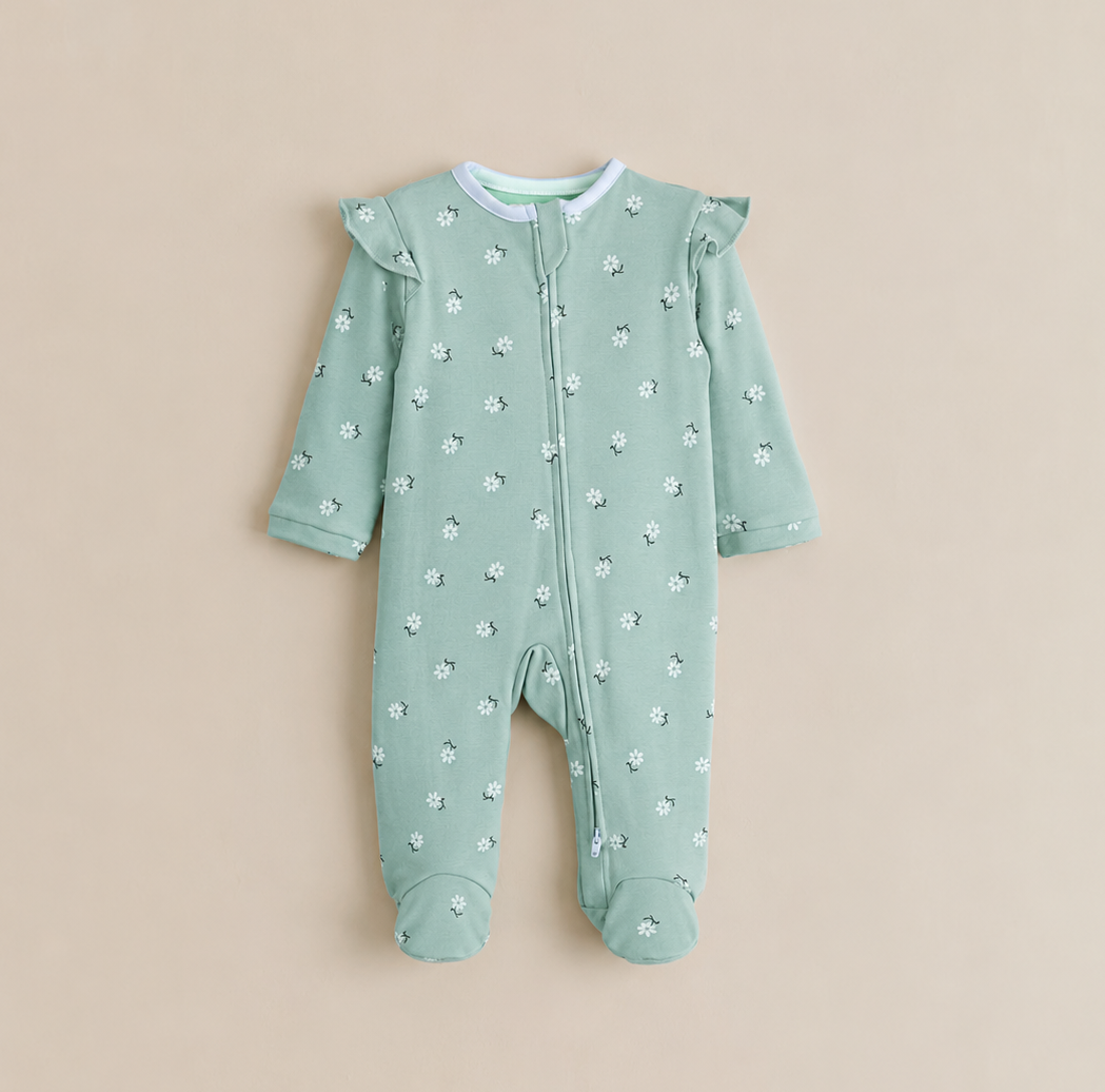 PIJAMA ENTERIZO PIMA VERDE MARGARITA