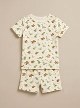 PIJAMA POLO Y SHORT DINOSAURIOS 100% ALGODÓN PIMA