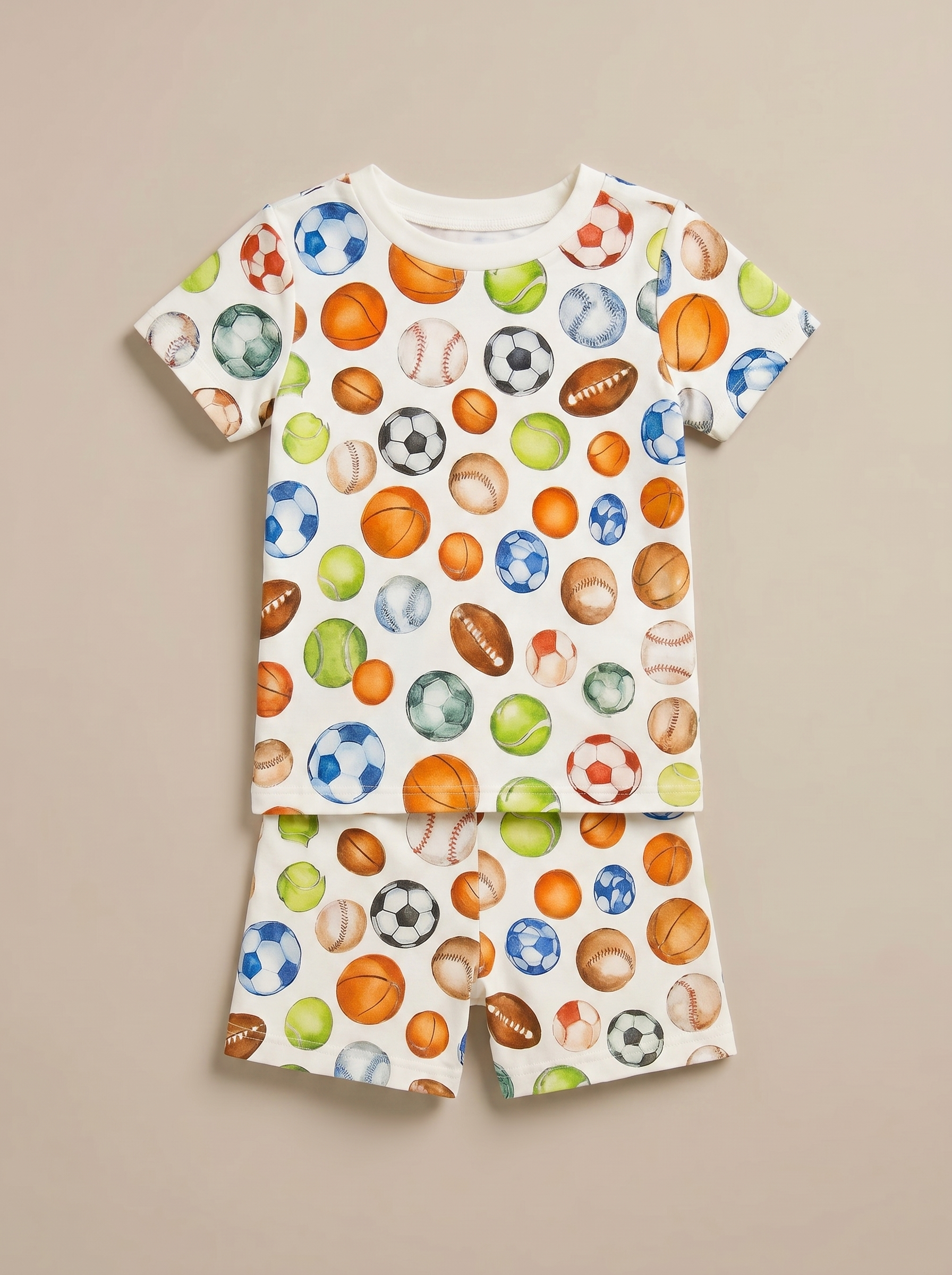 PIJAMA POLO Y SHORT PELOTAS 100% ALGODÓN PIMA