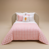 QUILT CHESSBOARD ROSE 300 HILOS TWIN